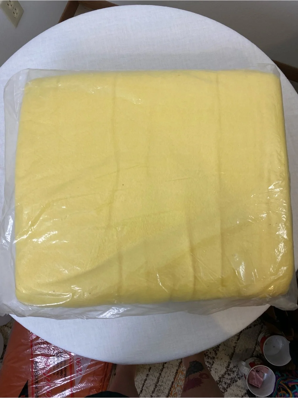 Vintage CANNON Brewster Blanket in Yellow - 72 x 90